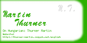 martin thurner business card